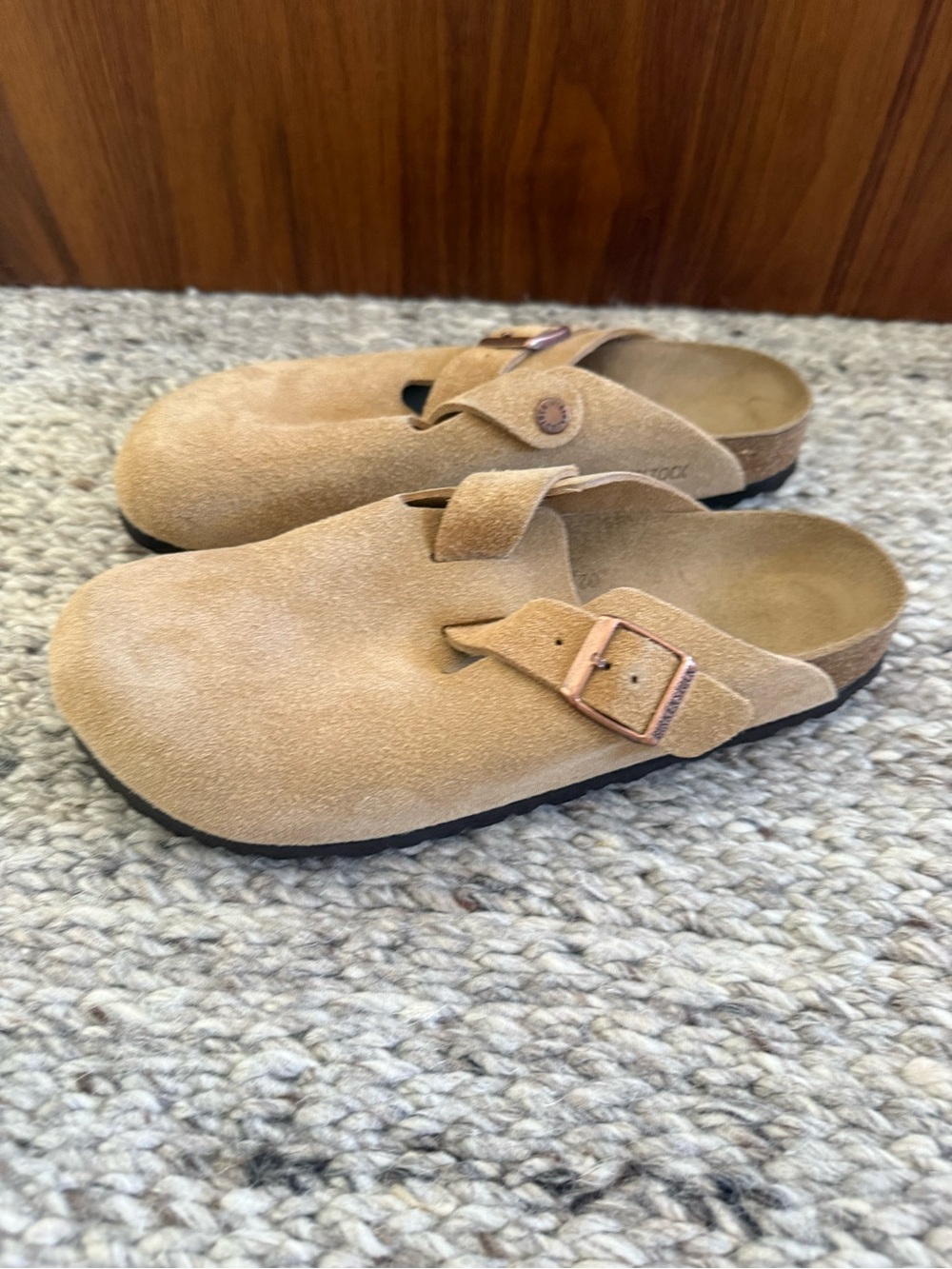 Birkenstock Boston Clogs Latte Cream Size 41 NWOB